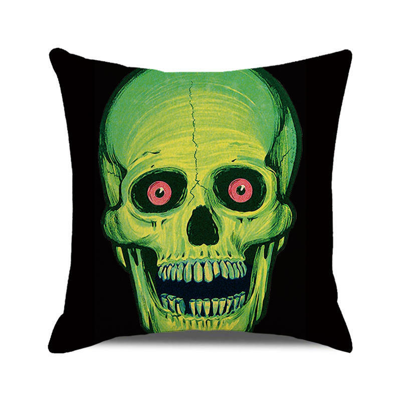 Retro Punk Palm Skull Cotton Pillow Cases display picture 3