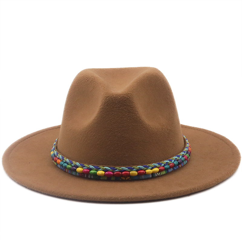 Retro Flat Big Brimmed Woolen Jazz Top Hat Wholesale Nihaojewelry display picture 30