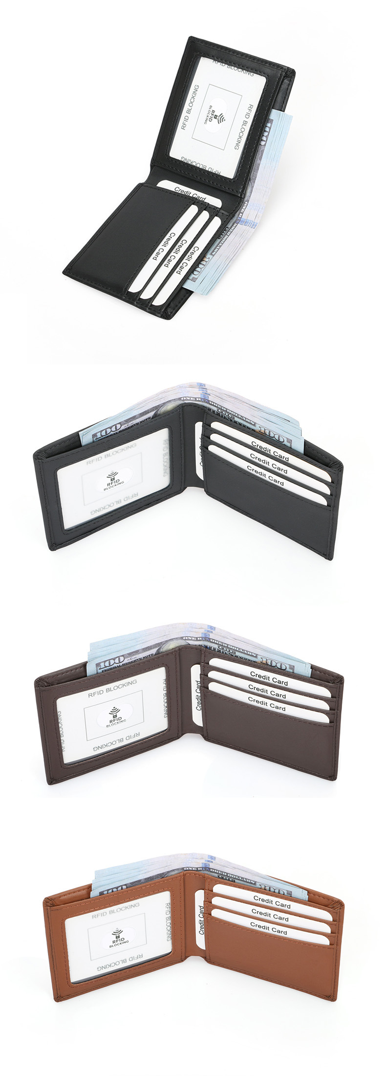 Small Wallets Bags Type 1 Piece Quantity Casual, Daily Occasion Men's Solid Color Genuine Leather Flip Cover Small Wallets