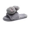 Demi-season children's plush cartoon slippers, keep warm rabbit indoor