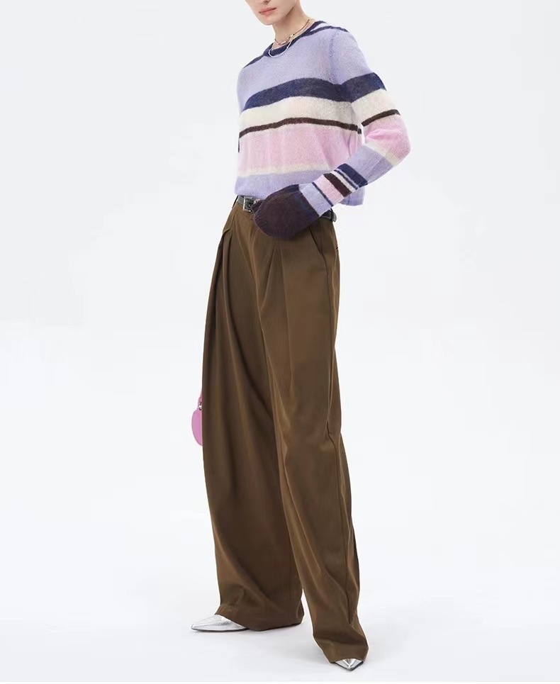 Irregular Striped Sweater Image 9
