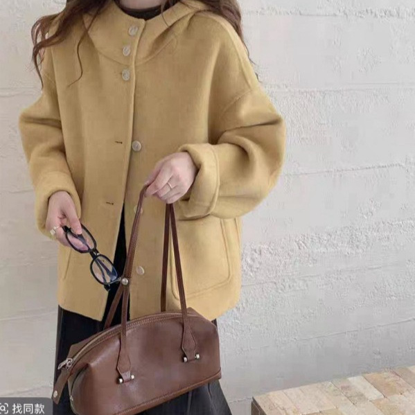 Special Offer: New Winter Style Hooded Double-Sided Wool Coat for Women, Short Loose Woolen Jacket for Petite Sizes Special Offer: New Winter Style Hooded Double-Sided Wool Coat for Women, Short Loose Woolen Jacket for Petite Sizes