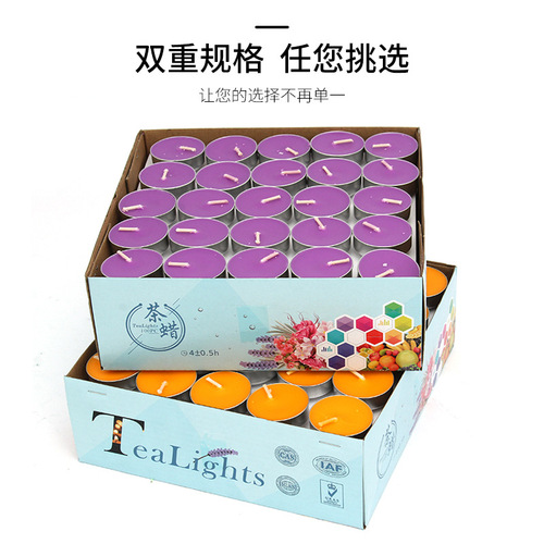 2/4 hour tealight hotel proposal confession birthday scented candle thermal insulation heating tea small candle light wholesale