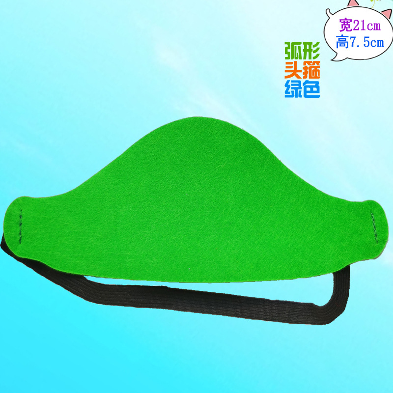 곡선형 녹색 머리띠 폭 21cm 높이 8cm / 모든 야드