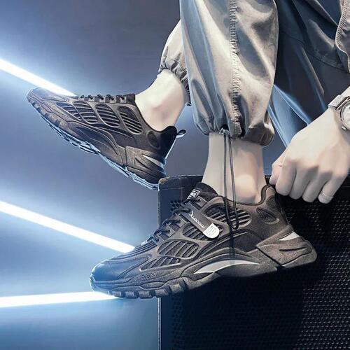 Men's Spring and Summer Sports Shoes, Father-in-Law Shoes, Breathable Student Casual Shoes, Korean Style, Trendy and Versatile, Insole Elevation Running Shoes