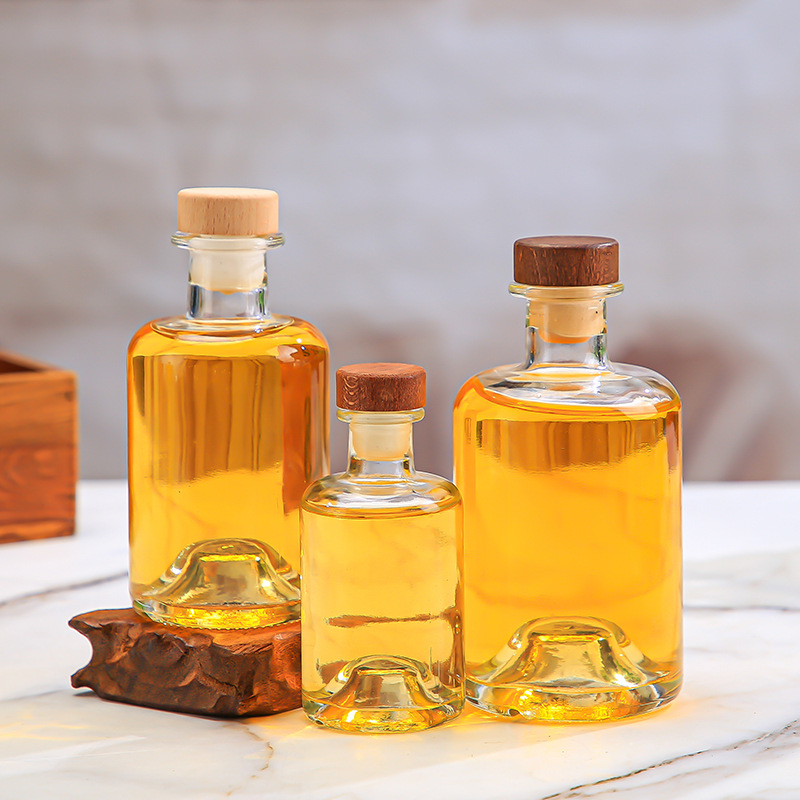创意凹底加厚洋酒瓶250ml500ml果酒瓶玻璃瓶泡酒自酿空酒瓶批发