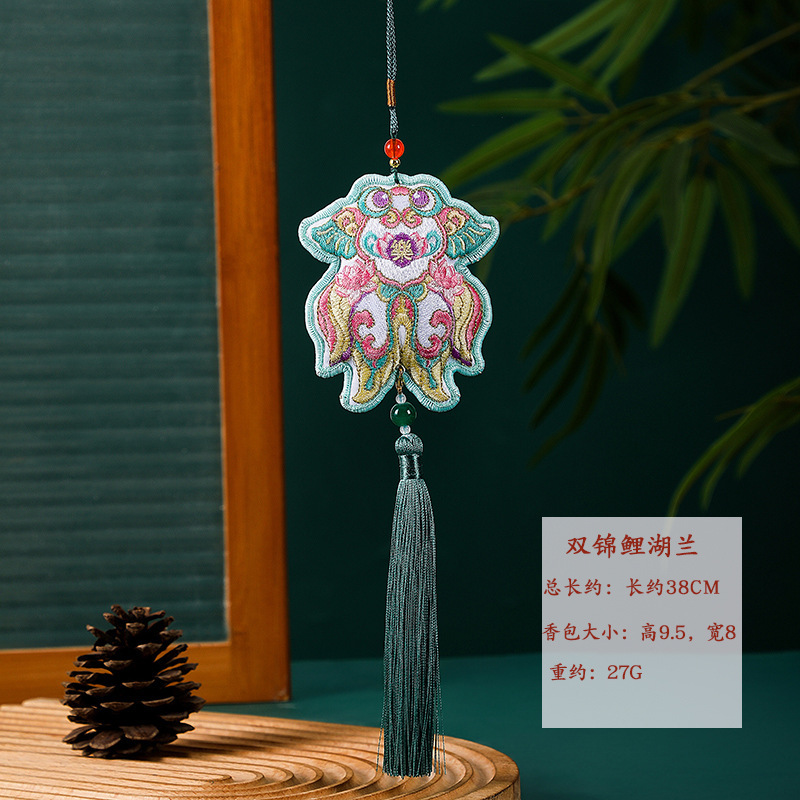 敦煌刺繍フラワーサシェサシェペンダント平和のお守り寺院景勝地文化創造ギフト端午節サシェサシェ|undefined