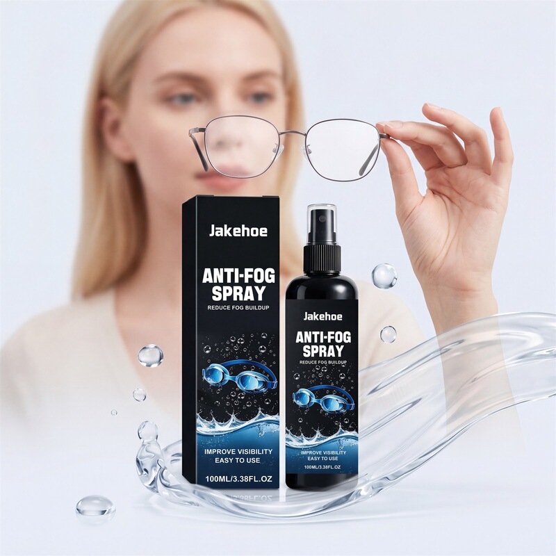 Jakehoe Anti-Fog Spray for Glasses, Lens Care, Clear Vision, Gentle Protection, Lightweight and Portable, Thin Film Formation Jakehoe Anti-Fog Spray for Glasses, Lens Care, Clear Vision, Gentle Protection, Lightweight and Portable, Thin Film Formation