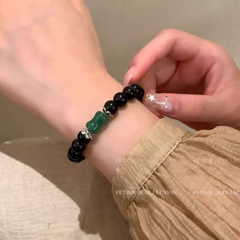 【素素】晴水手串绿色手绳女手链叠戴高级感雨晴小众轻奢|undefined