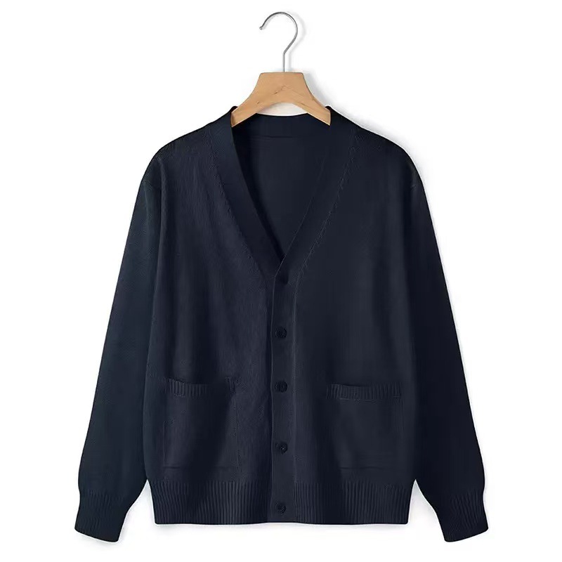 JK 制服セーターカーディガン卸売ベーシックジャケット女性の秋と冬のカレッジスタイルニットセータージャケット V ネック|undefined