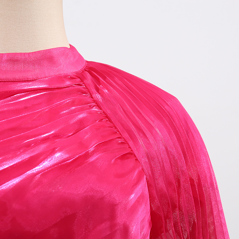 French Royal Super Long Sleeve Retro Dance Club Formal Cinched Pleated Dress 22 French Royal Super Long Sleeve Retro Dance Club Formal Cinched Pleated Dress