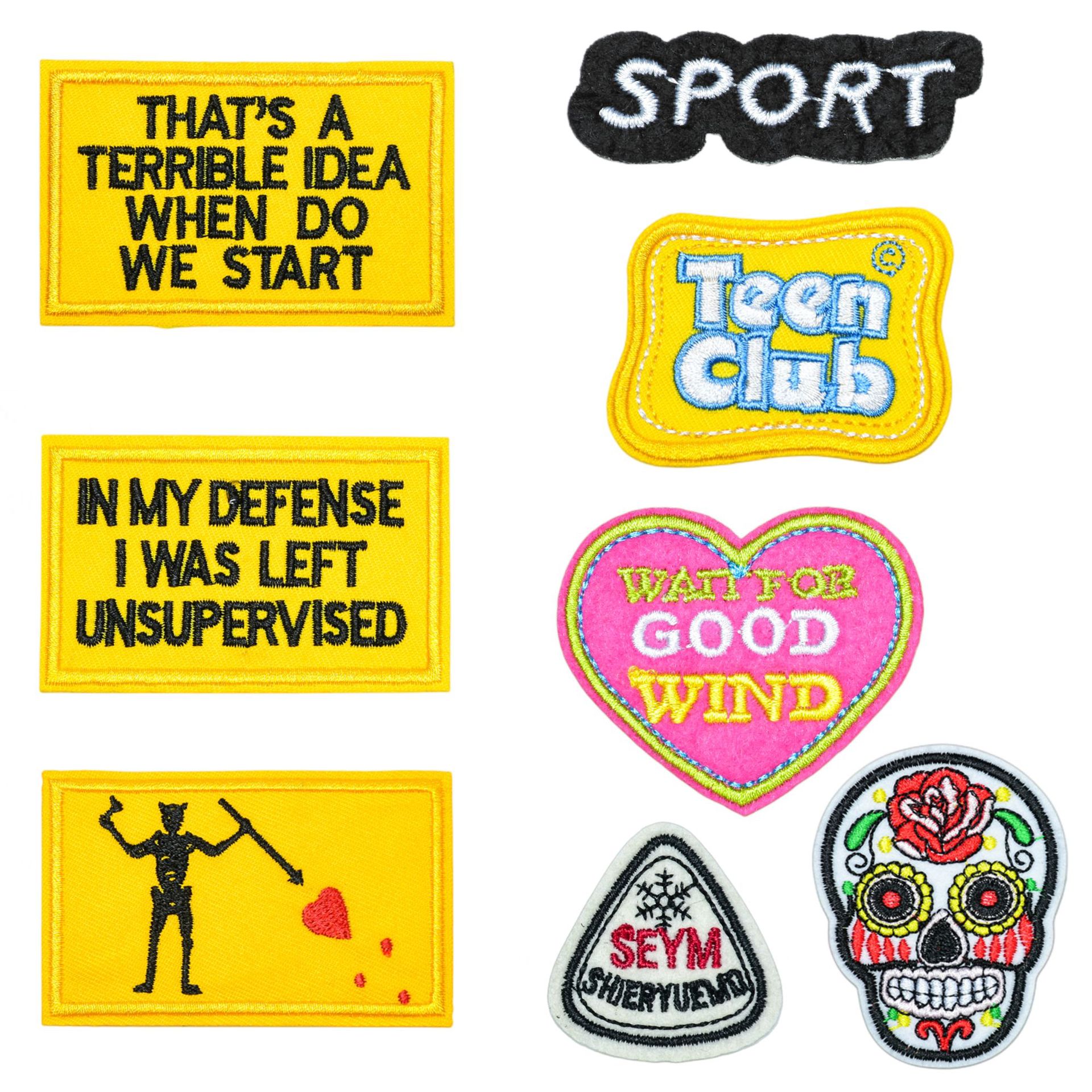 cloth sticker English letter patch sticker rectangular love bag clothing decoration small decal