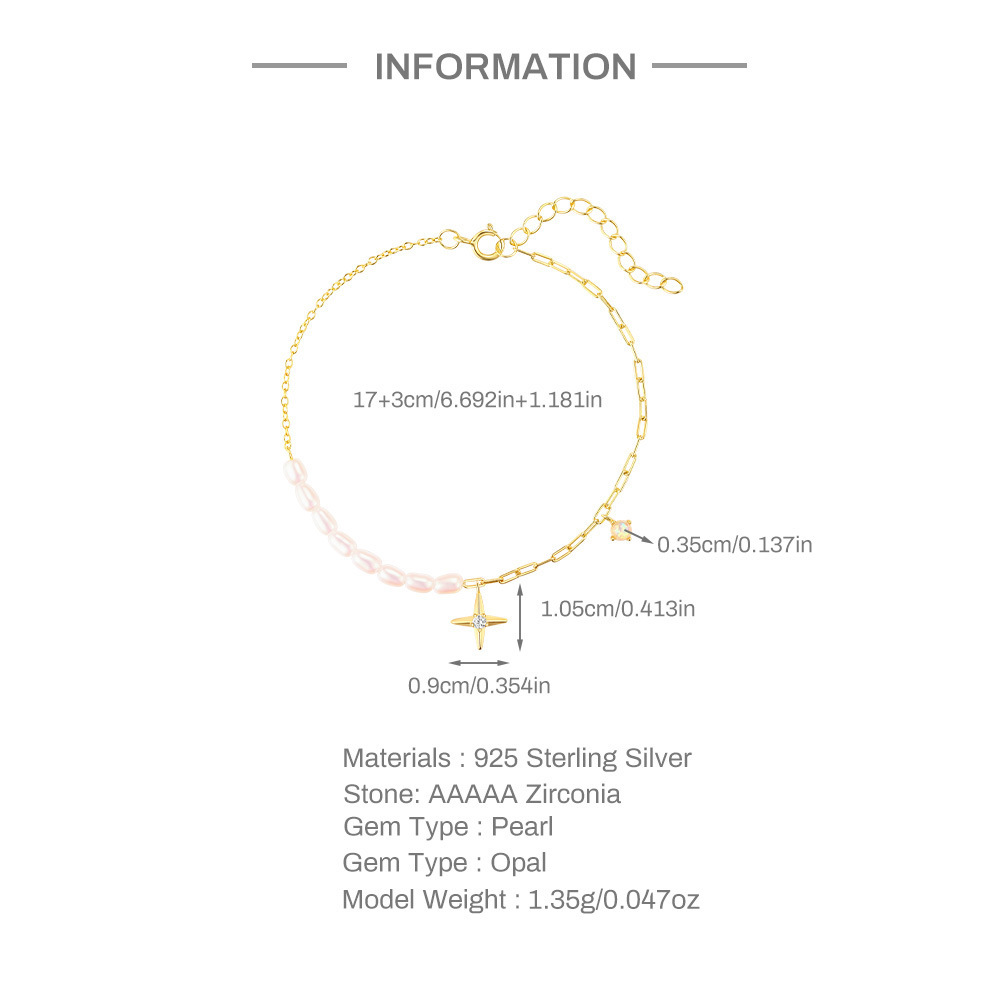 5g Weight 925 Sterling Silver Pendant Material 1 Piece 925 Sterling Silver Star Zircon 925 Sterling Silver Cable Chain Bracelets