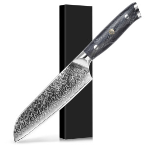 Damascus Steel Fish Bone Pattern Sushi Knife Kitchen Raw Fish Slice Beef Knife Fruit Knife Chef Knife Sharp