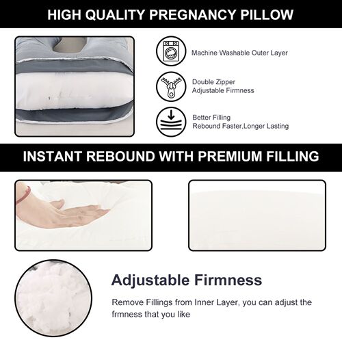 Cross-border J-shaped pregnancy pillow, Amazon waist-supporting side-sleeping inclined pillow, multi-functional pregnancy sleeping pillow, removable and washable. 1