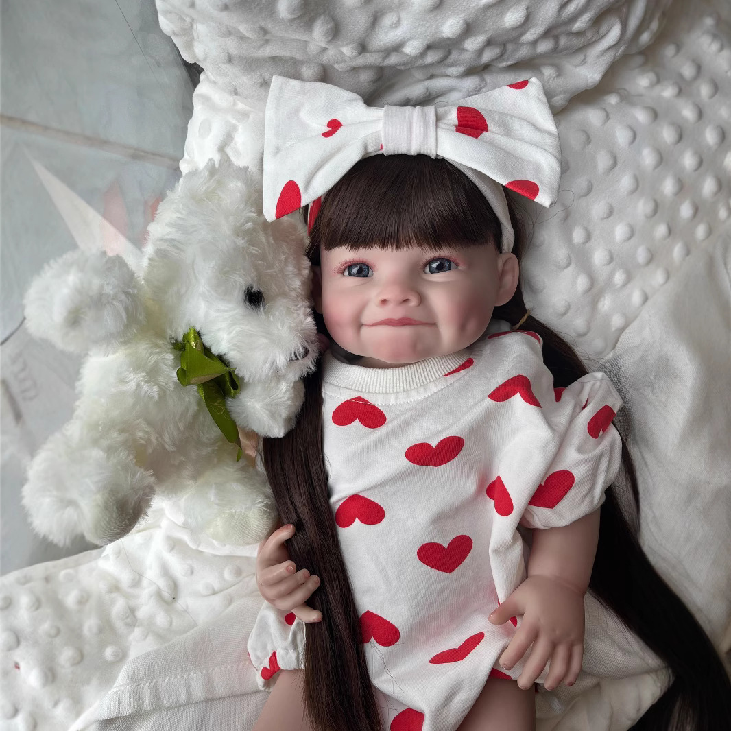 (2개) LITTLERSLOVE 55CM 풀 접착제 웃는 얼굴 시뮬레이션 중생 인형  국경 전자 상거래 공급
