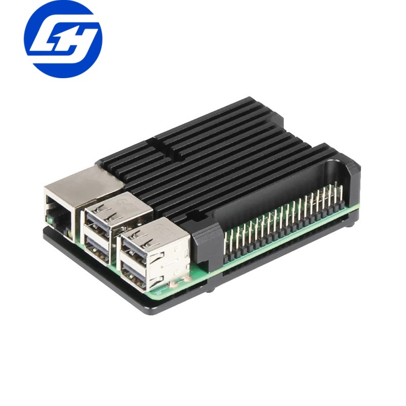 树莓派金属4代外壳Raspberry Pi 4代b+铝合金盒子4B组装式 散热壳