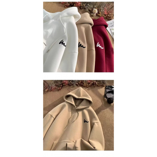 Men's Hooded Sweatshirt, Spring and Autumn Season, Ins Hong Style, Loose Fit, Trendy Brand, Letter Print, Versatile Jacket