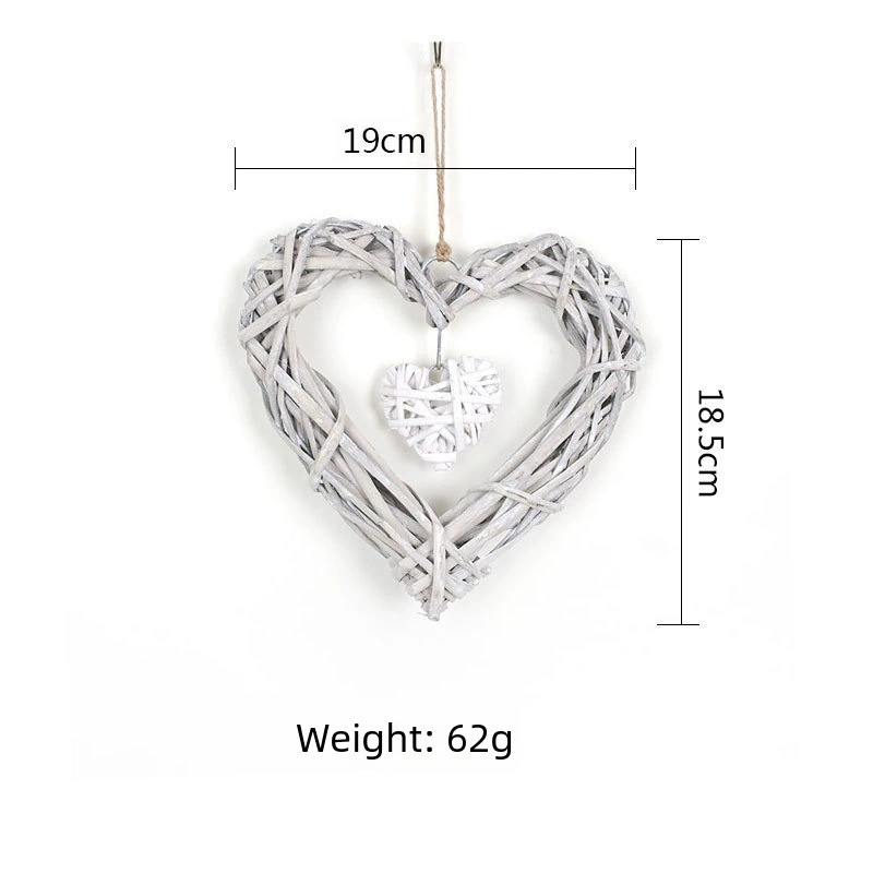 Woven pendant heart shaped handmade