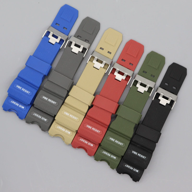 Подходит для G-SHOCK Da Mi King GWG-1000GB ПУ черный силиконовый браслет