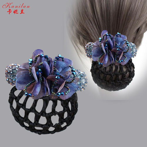 Headwear Korean flight attendant nurse professional hair clips net hairpins top clips hair net clips hair accessories