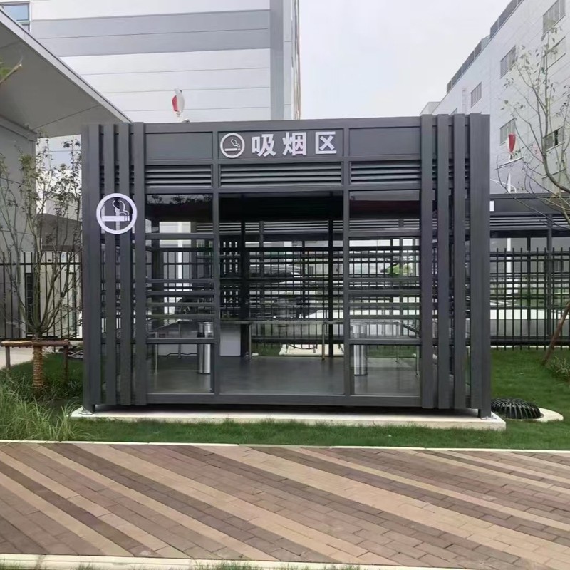 Smoking Booth Outdoor Manufacturer Removable Finished Smoking Room Public Smoking Lounge Office Building Smoking Area