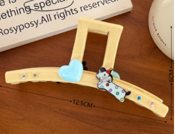 Pinza de Garra con Moño de Gato Grande de Materiales Mixtos para Mujeres