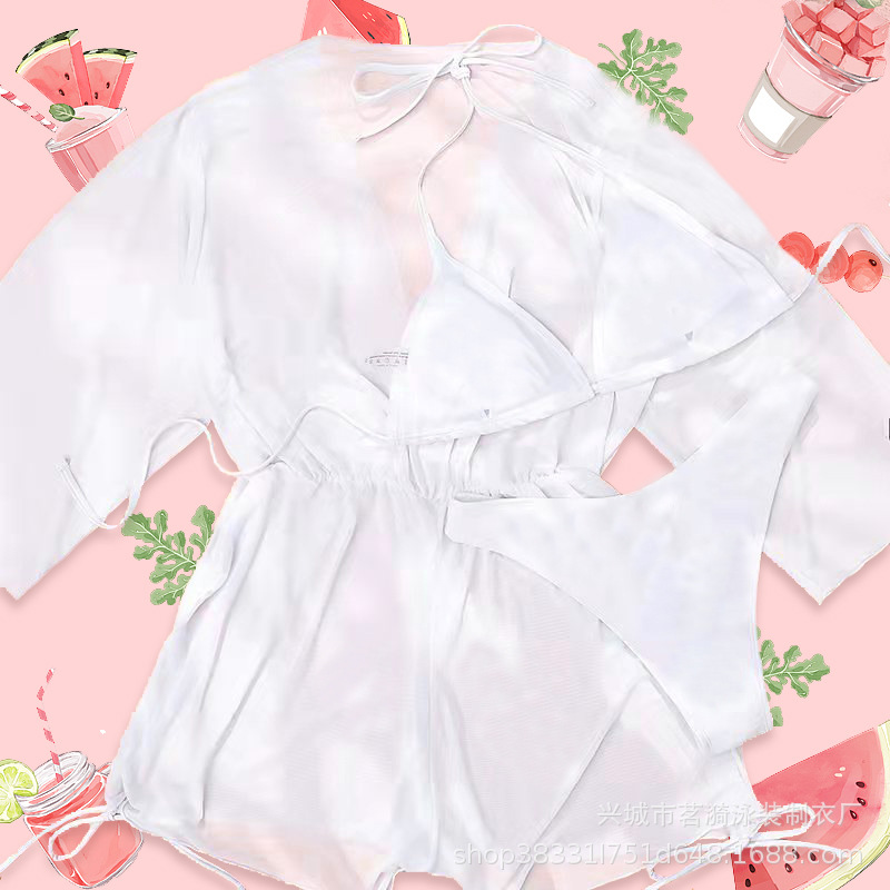 2022 nuevo popular europeo y americano sexy moda bikini traje de baño de las mujeres bikini traje de baño de tres piezas de las mujeres