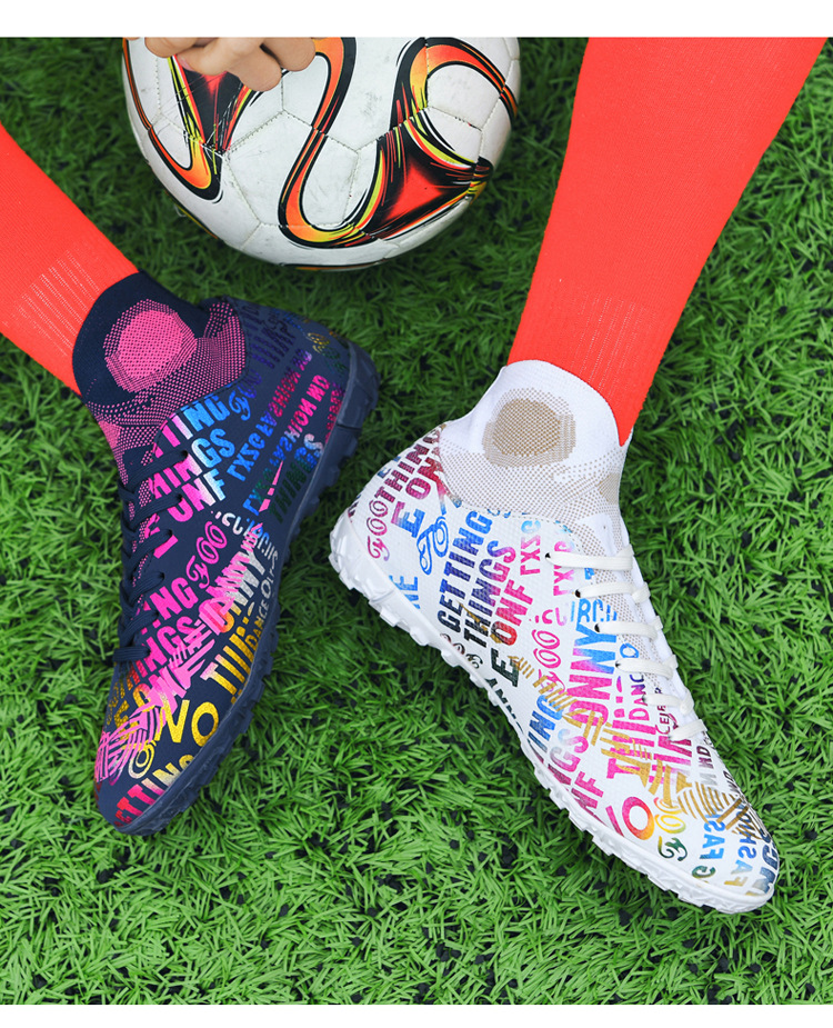 High Top Soccer Boots For Youth Competitive Training And Turf Play_voghion.com