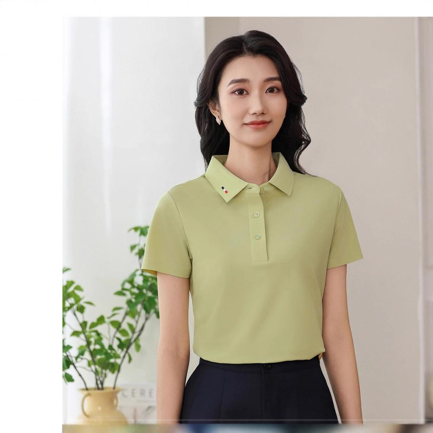 Golf Cool Seamless Lapel Short-Sleeved Polo Shirt Group Cultural Shirt Work Clothes Embroidered Logo Work Clothes Printing