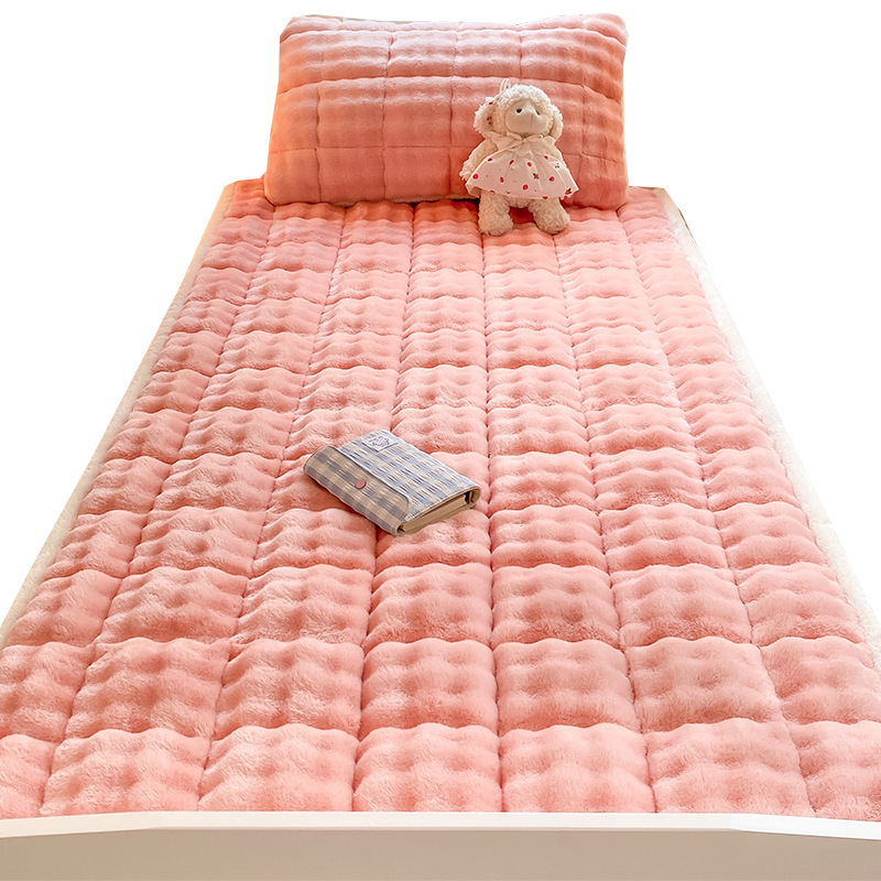Colchón de terciopelo de leche dormitorio universitario individual 90x190cm para la residencia especial de terciopelo grueso colchón de calentamiento piso