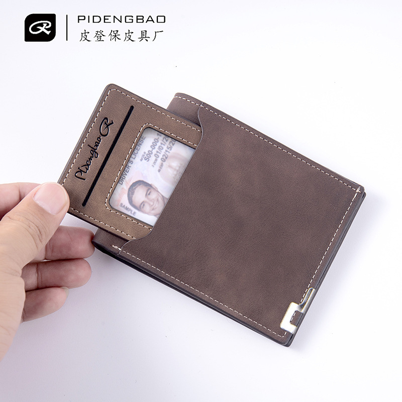 2026 New Men's Wallet Retro Fashion Dollar Coin Purse Slim Style 80% off Multi-Card Slots Id Card Holder Wholesale