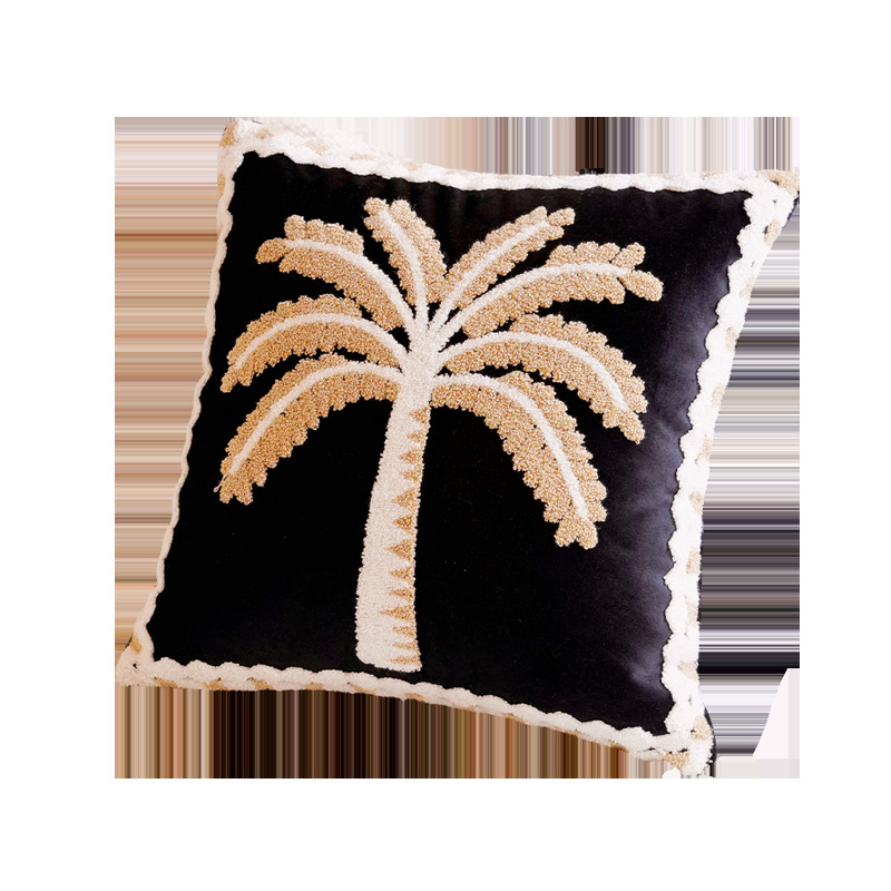 Sofá de estilo de crema de estilo nórdico lujoso cama ventana flotante sofá almohada cojín almohada image 6