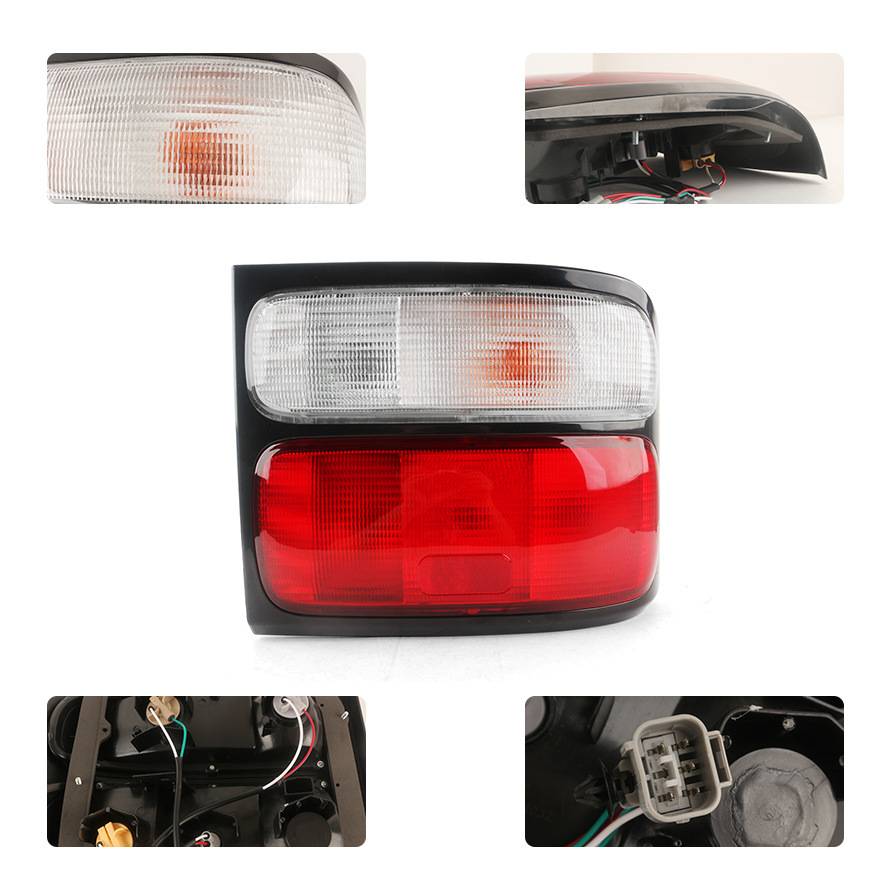 Aplicable a 03 - 16 Toyota Costa Koster marco negro cristal esmaltado combinado luz trasera luz de freno