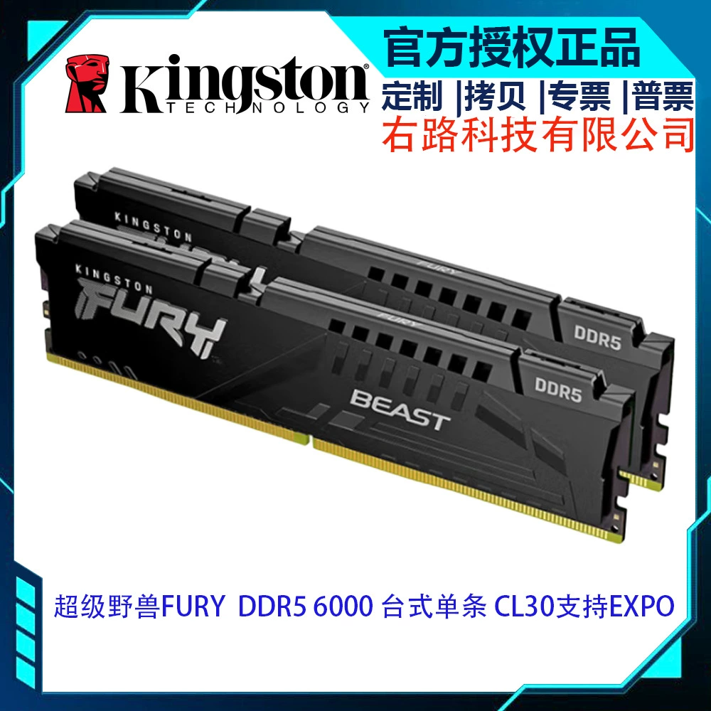 Kingston Beast серия super beast FURY 32G DDR5 6000 для настольного ПК, одиночная, CL30, поддержка EXPO