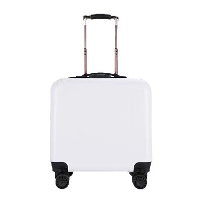 Nuevo niño tracción caja de embarque 18 pulgadas maleta de ruedas universales impresa patrón de dibujos animados contraseña maleta de viaje