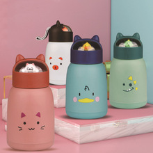 新款韩版水杯卡通学生杯开业礼品广告活动杯子玻璃双层塑玻杯