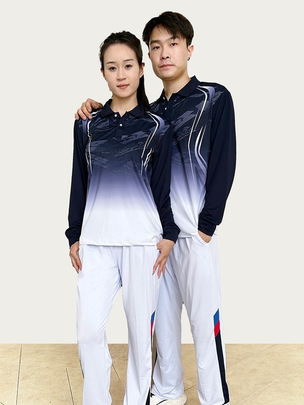 中高端夏季薄款长袖长裤健身套装运动会出场服初中高中生训练服|undefined