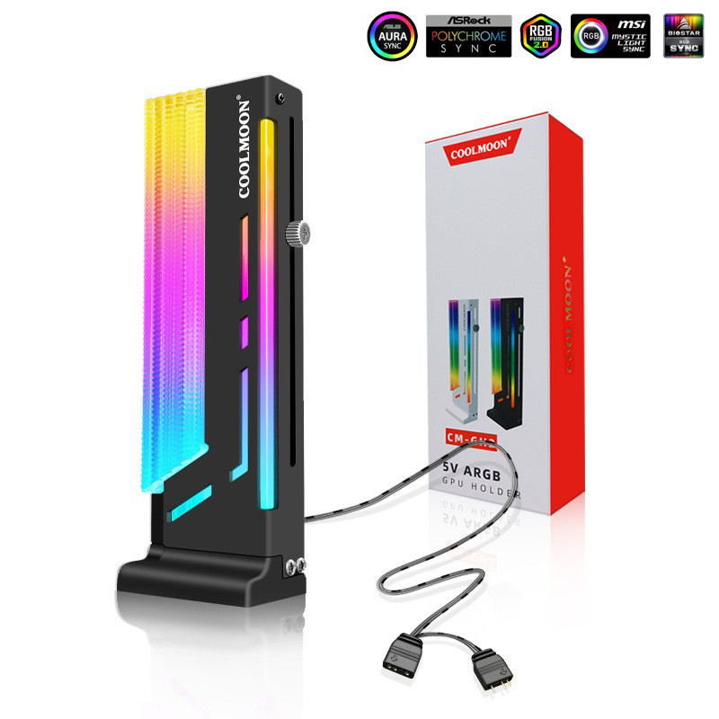 Soporte de tarjeta gráfica de gato de GH-195 transfronterizo Soporte vertical de computadora Soporte de tarjeta gráfica GPU de aleación de aluminio