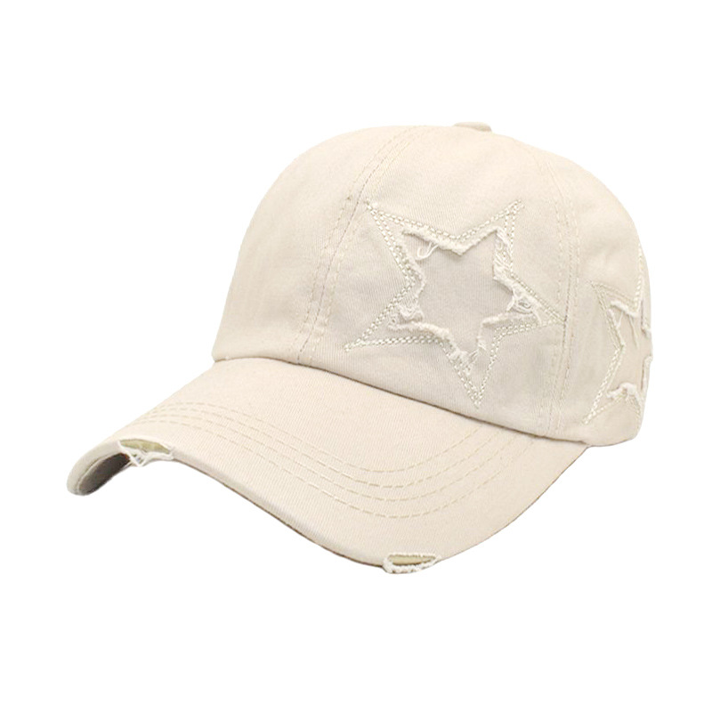 Women's Fashion Star Handmade Curved Eaves Baseball Cap display picture 9