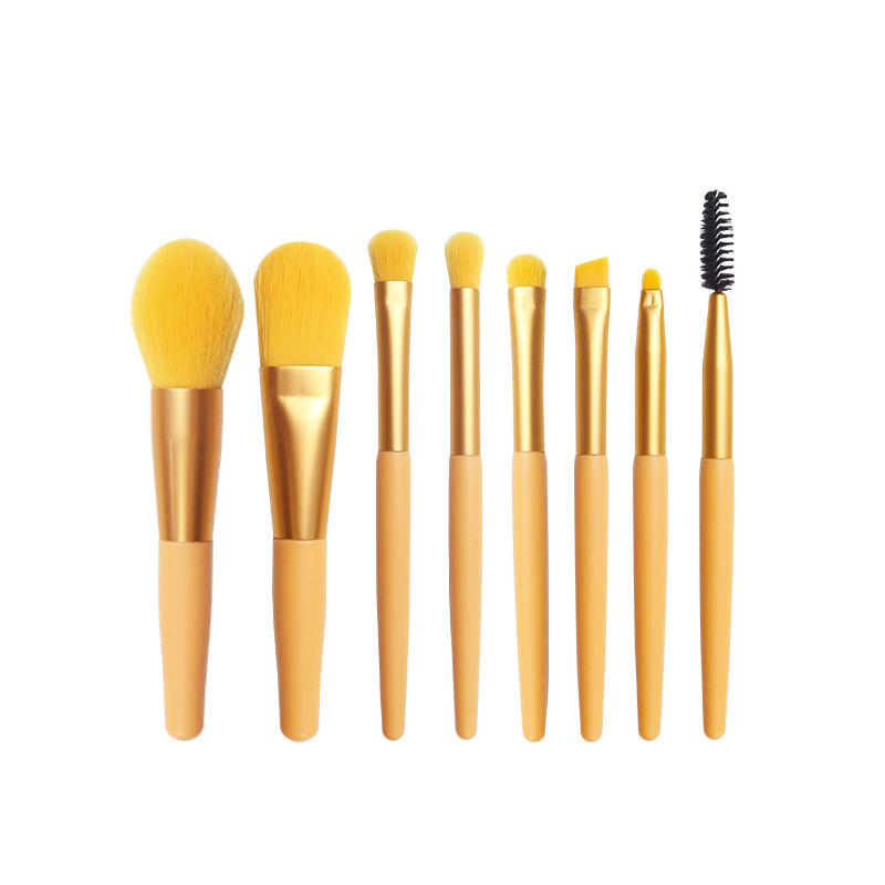 Transfronterizos 8 mini macarón conjunto de cepillo de maquillaje pequeño lote logotipo personalizado fabricante de herramientas de maquillaje portátiles