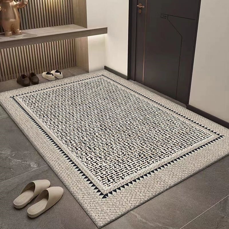Entrance Floor Mat, Door Carpet, Door Mat for Home Entrance, Light Luxury, Customizable, Cuttable, Foyer, Water-Absorbent, Non-Slip