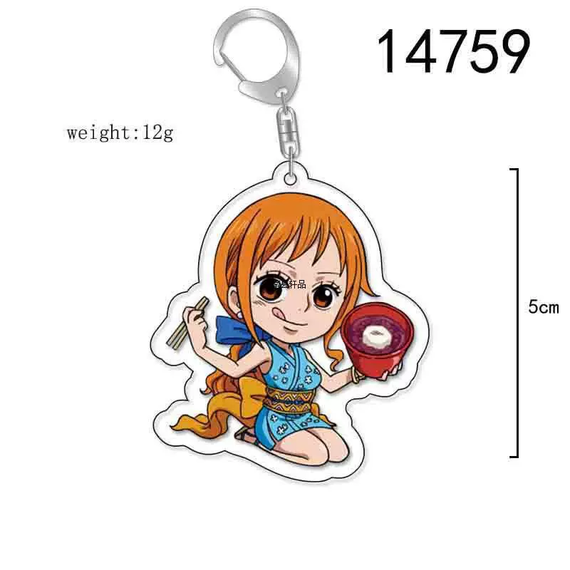 Аниме брелок One Piece Ackle перилатеральный, Луффи Саурон прозрачный кулон, двусторонний DIY