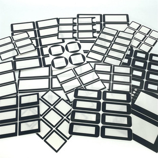 Silk screen processing display transparent window protection lens black border with adhesive CNC carved shape flat