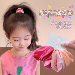 儿童面膜发圈高马尾发绳新款女童加宽高弹力皮筋扎头头绳发饰