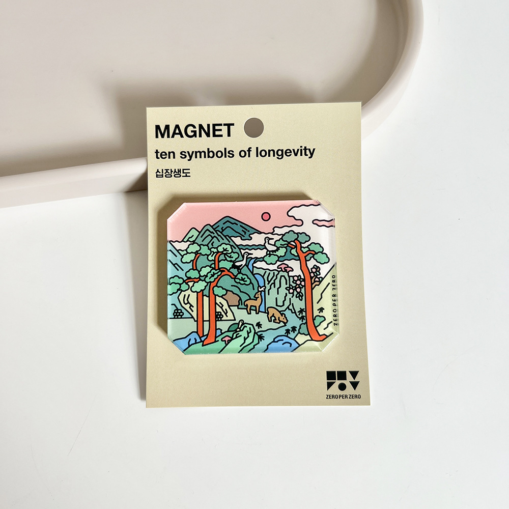 Corea del Sur zeroperzero familia ilustración de padres e hijos pegatinas de refrigerador acrílico imán magnético pegatinas de fotos