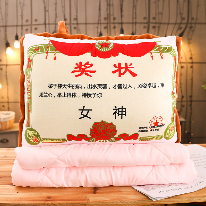 Gift to the goddess [small certificate pillow air conditioner quilt 2-in-1]