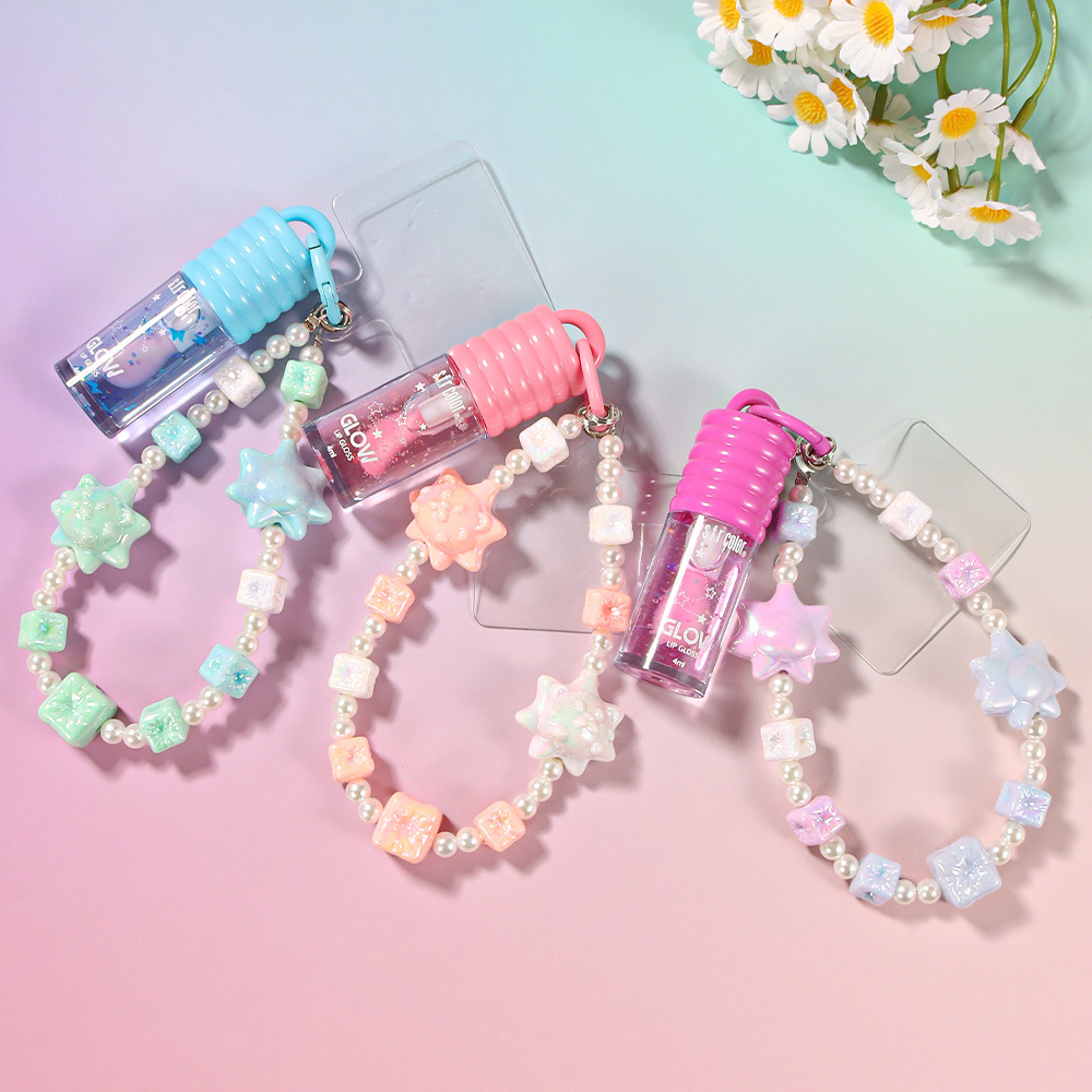 s.f.r color comercio exterior al por mayor humectante humectante natural de color lipstick con cadenas de cuentas móviles baratas