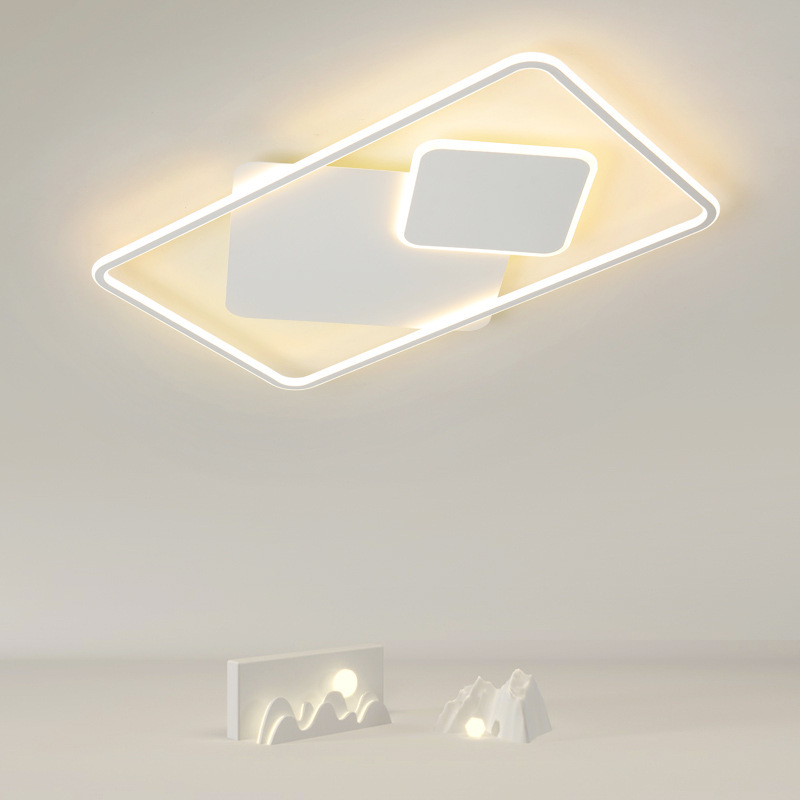 長方形極簡客廳燈現代簡約大氣2022年新款大廳吸頂燈廣東中山燈具
