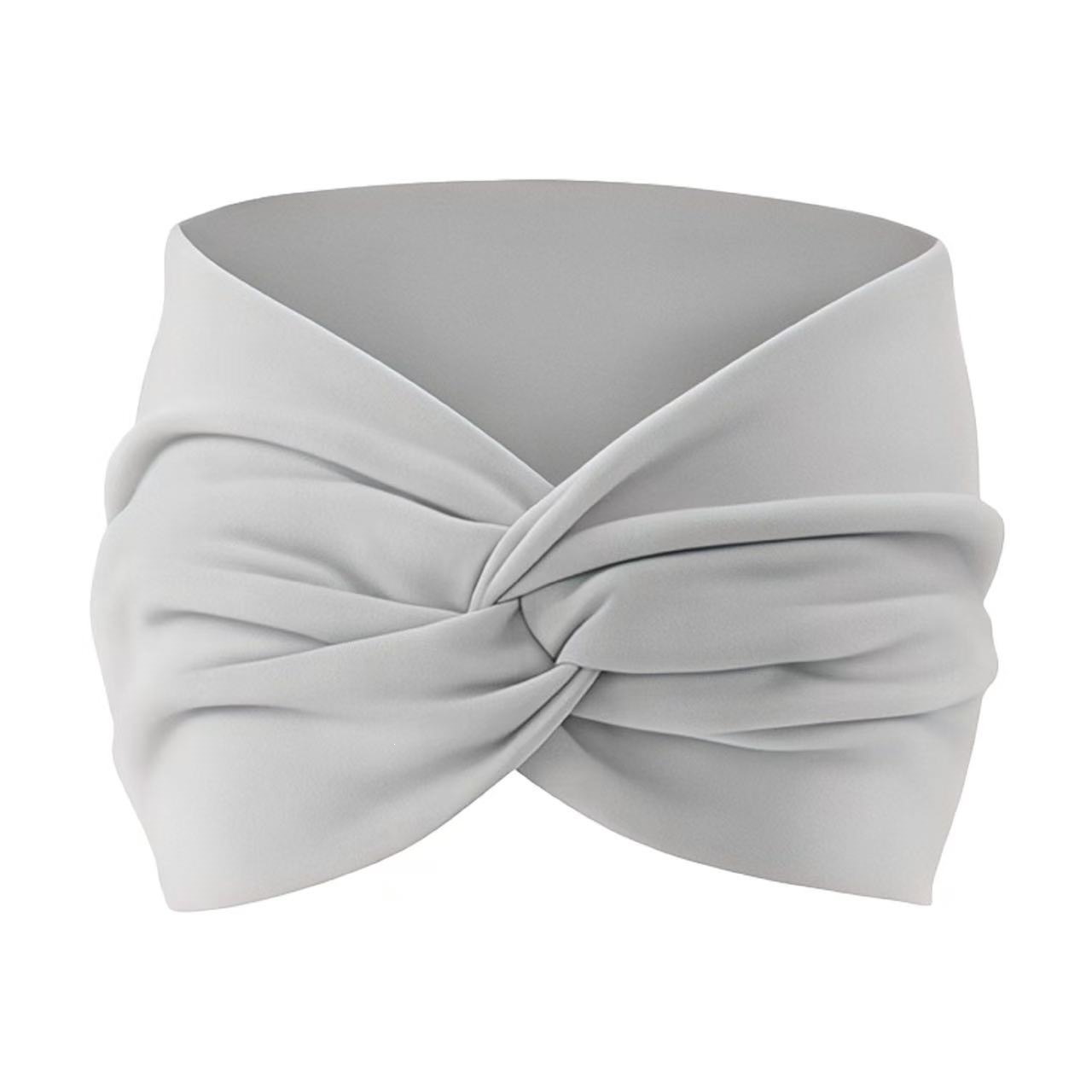 Europa y los Estados Unidos de color sólido banda de pelo deportiva ancho banda de pelo antiperspirante bandana de pelo yoga fitness banda de pelo deportiva absorción de sudor adornamiento para el pelo